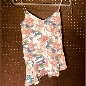 Hayden LA Asymmetrical Floral Tank